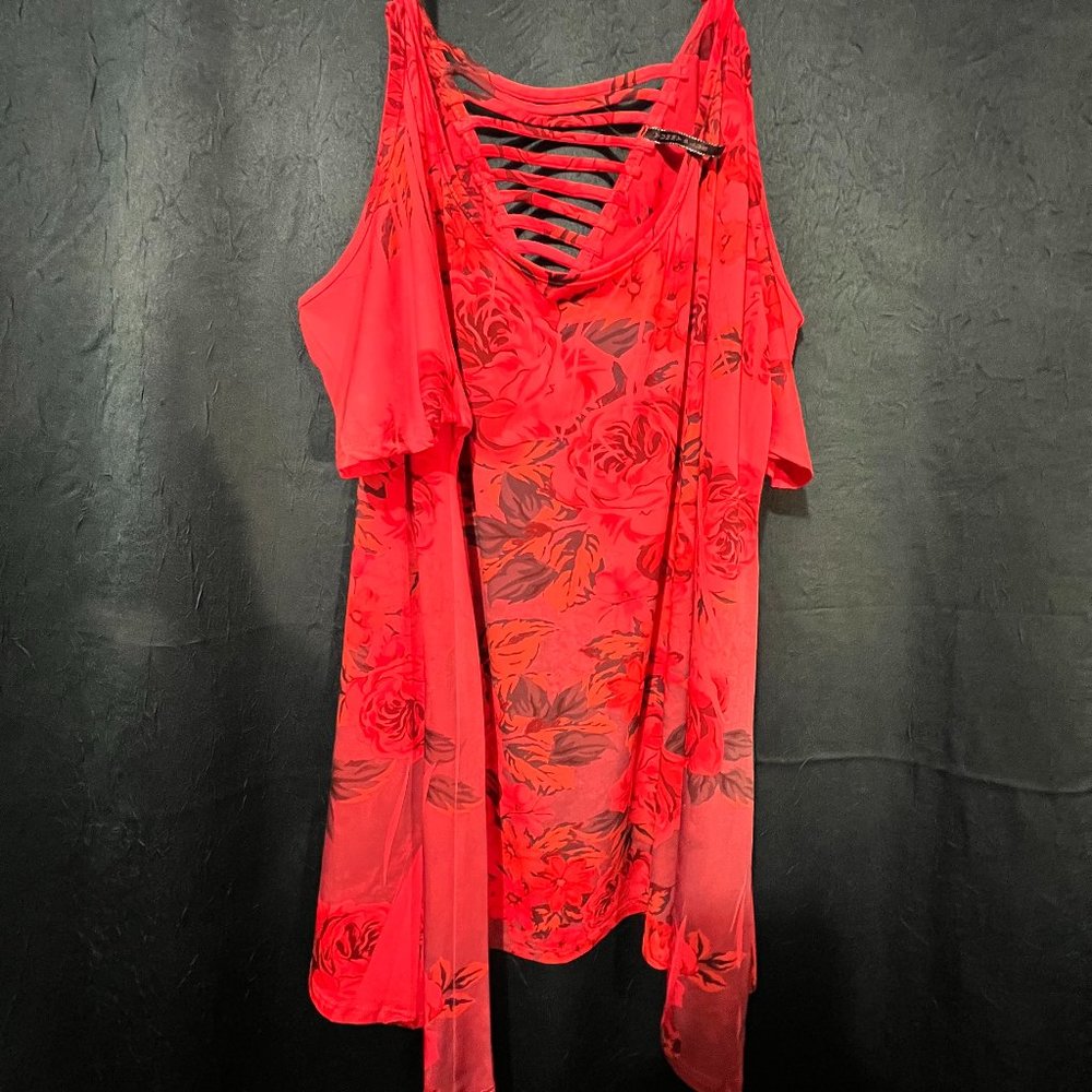 Yummy Plus Red Rose Blouse